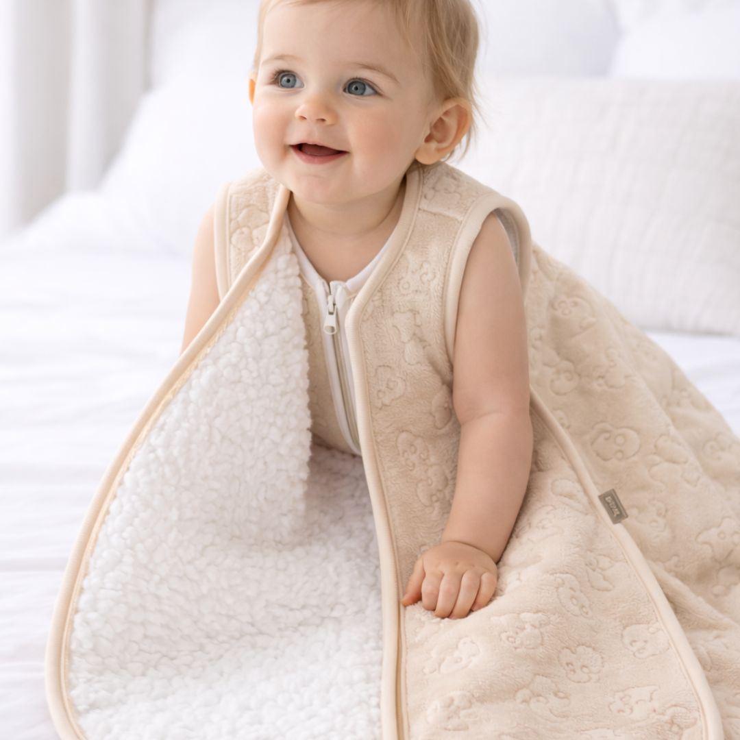 SACO O BOLSA DE DORMIR FORRADO DE CARNERITO PARA BEBE